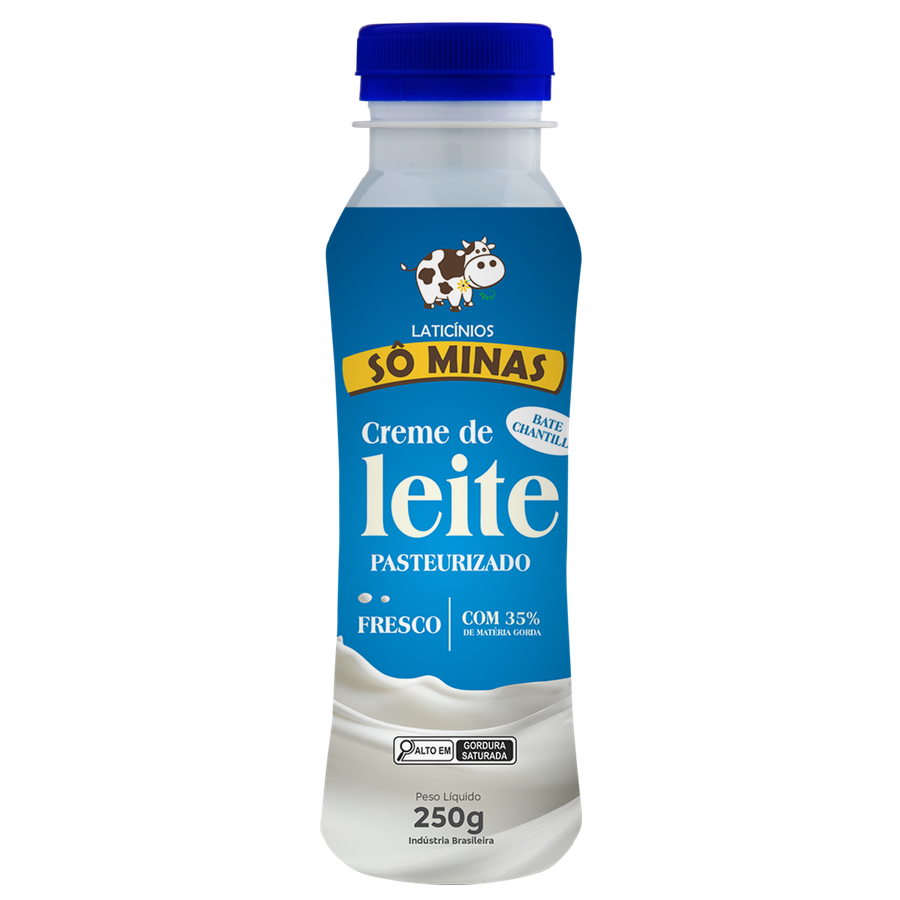 Creme de Leite Pasteurizado S&ocirc; Minas 250g