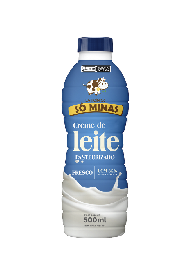 Creme de Leite Pasteurizado S&ocirc; Minas 500g