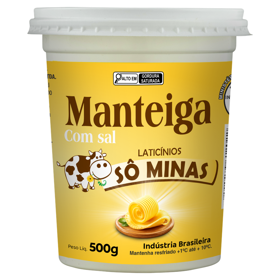 Manteiga com Sal S&ocirc; Minas 500g